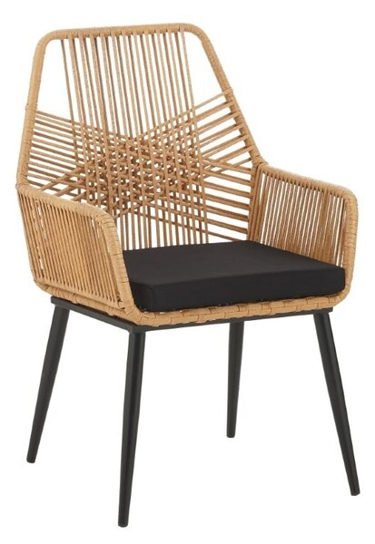 Scaun de grădină Tanish Negru 58x58.5x87 cm