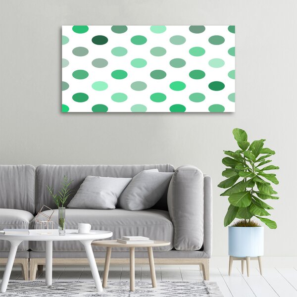 Tablou canvas puncte verzi