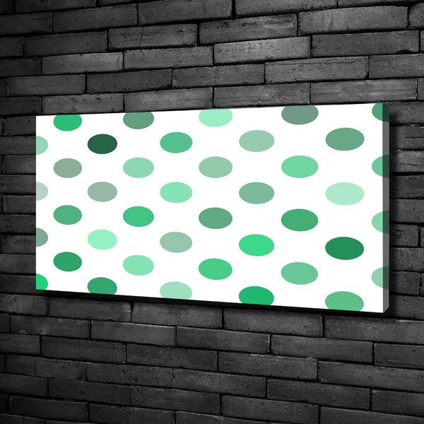 Tablou canvas puncte verzi
