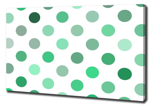 Tablou canvas puncte verzi