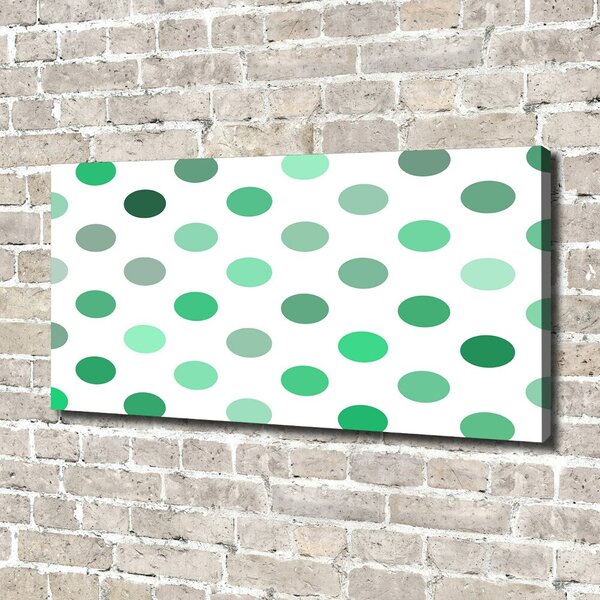 Tablou canvas puncte verzi