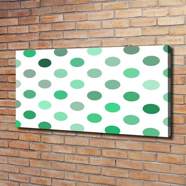 Tablou canvas puncte verzi