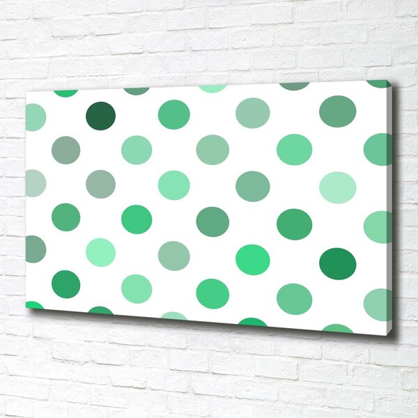 Tablou canvas puncte verzi