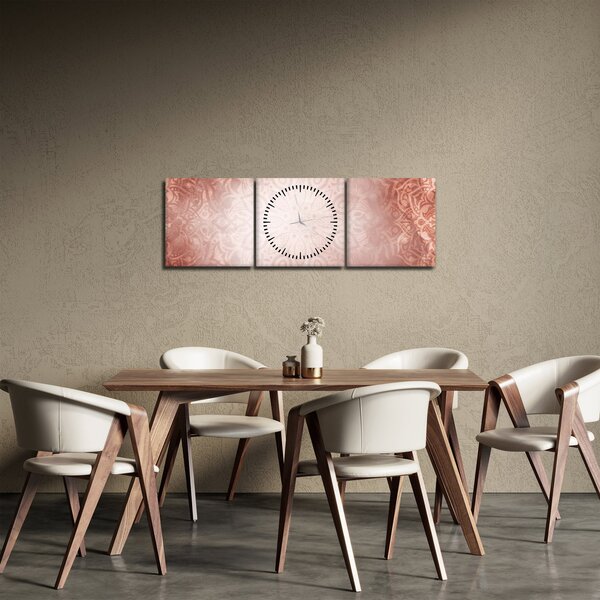 Tablou - Mandala roz (cu ceas) (90x30 cm)