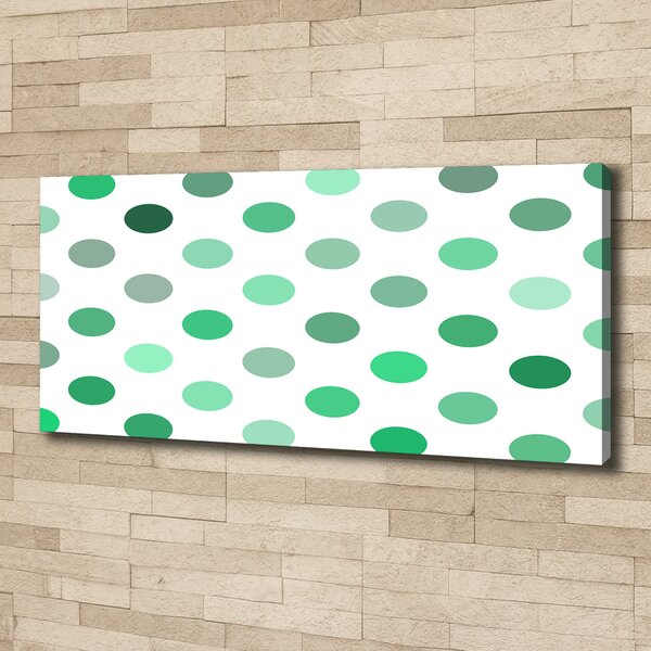 Tablou canvas puncte verzi