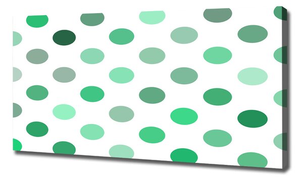 Tablou canvas puncte verzi