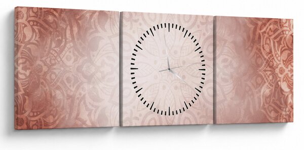 Tablou - Mandala roz (cu ceas) (90x30 cm)