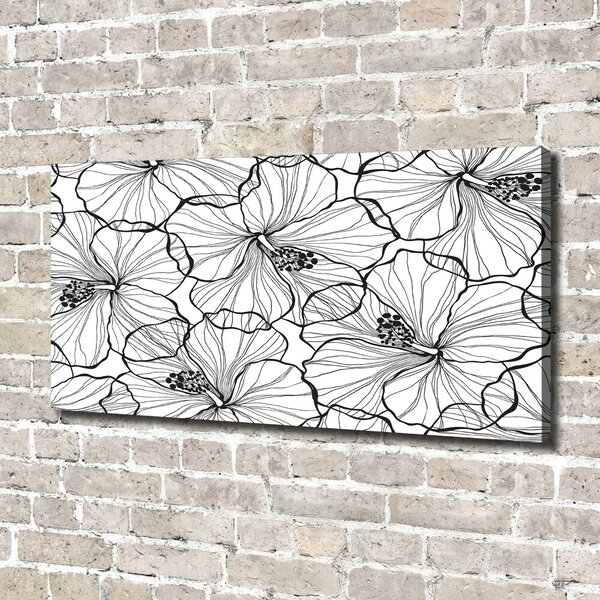 Print pe canvas flori Hawaii