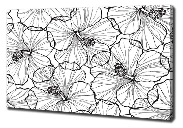 Print pe canvas flori Hawaii