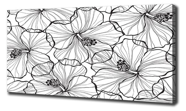 Print pe canvas flori Hawaii