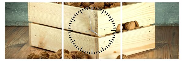 Tablou - Natură moartă de toamnă cu nuci (cu ceas) (90x30 cm)