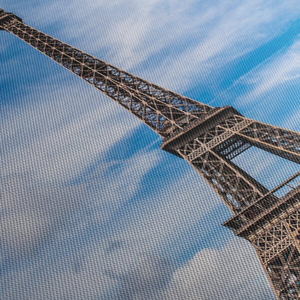 Tablou - Turnul Eiffel (cu ceas) (90x30 cm)
