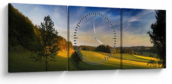 Tablou - Lunca de munte (cu ceas) (90x30 cm)