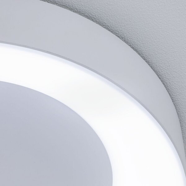 Paulmann HomeSpa Casca plafonieră LED Ø 40 cm albă, reglabil, Alb, Baie, Metal, Modern