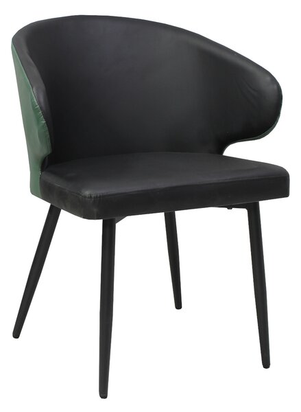 Scaun Venezia Piele Ecologică Negru Verde