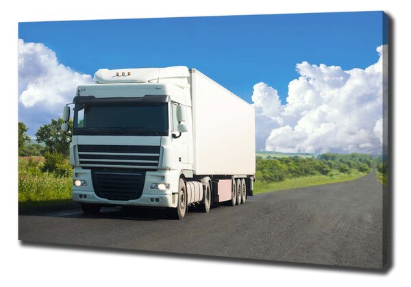 Pictură pe pânză camion alb