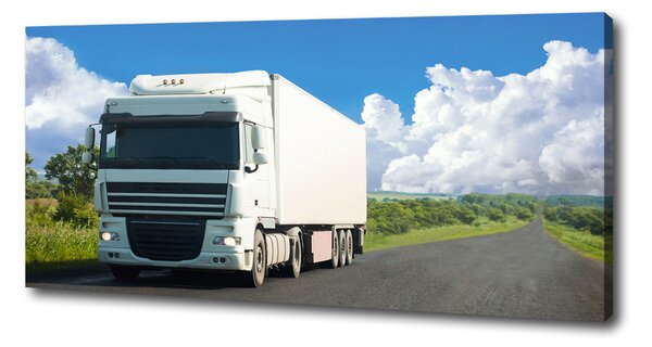 Pictură pe pânză camion alb
