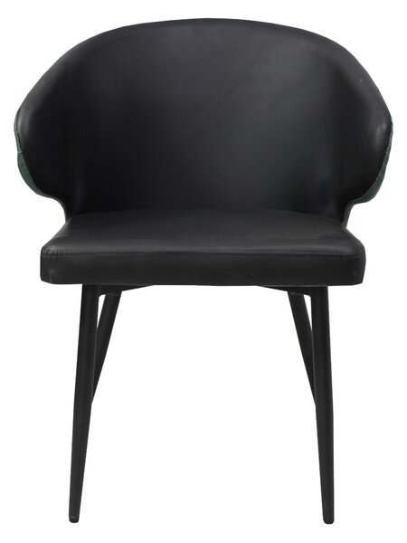 Scaun Venezia Piele Ecologică Negru Verde