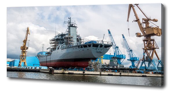 Tablou canvas navă șantier naval
