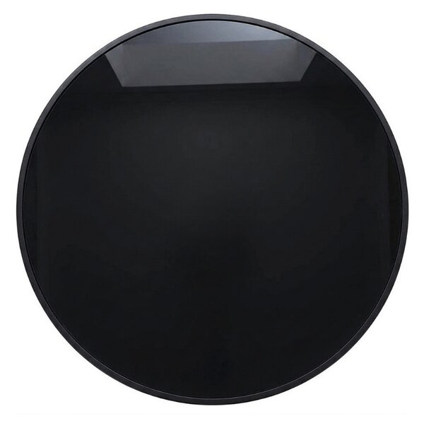 Masa rotunda de gradina cu blat de sticla ISLAND BLACK 60 cm, negru