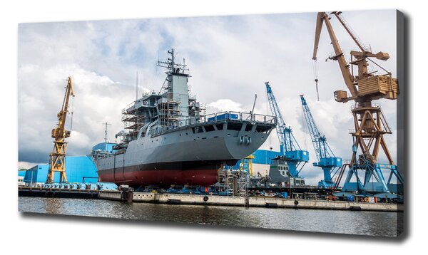 Tablou canvas navă șantier naval