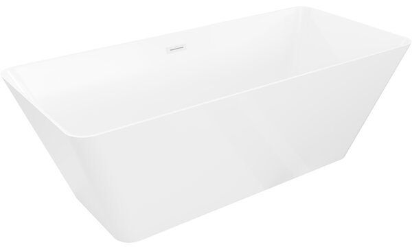 Mexen Velo Slim, cadă de baie independentă 170 × 75 cm, alb lucios, preaplin alb, 52811707500-20