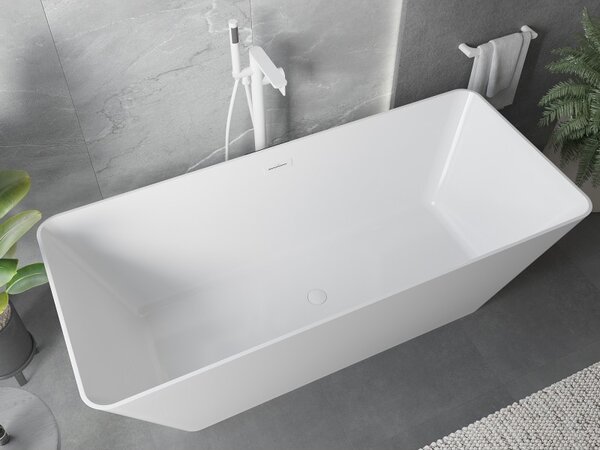Mexen Velo Slim, cadă de baie independentă 170 × 75 cm, alb lucios, preaplin alb, 52811707500-20