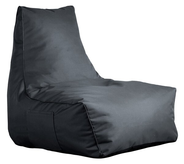 Șezlong Leverian, gri antracit, 76x82x65 cm