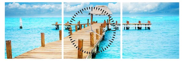 Tablou - Ponton (cu ceas) (90x30 cm)