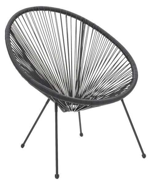 Scaun de Gradina Acapulco, negru, 68.5x74.5x84 cm