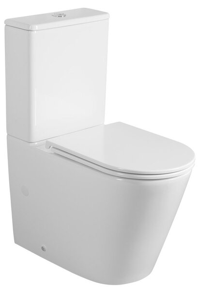 Sapho Sapho, vas combinat WC DARIO RIMLESS cu rezervor, deșeuri inferioară/spate, alb, PC106V