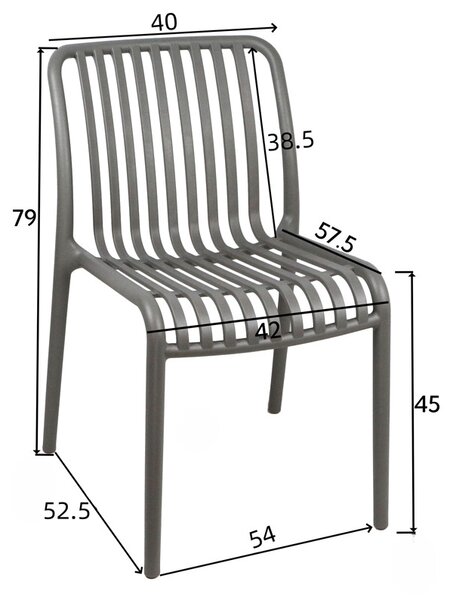 Set 3 masa si scaune gradina, Groovy, Maro deschis, 60x60x76 cm