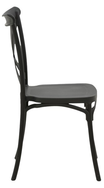 Set mobilier dining 3 piese Mercon Crossie, Antracit, 60x60x75 cm