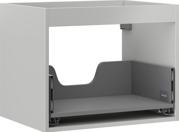 Mexen Box-A, dulap suspendat 60 cm, 1 sertar, gri mat, 91AX0-0600-470-1-62