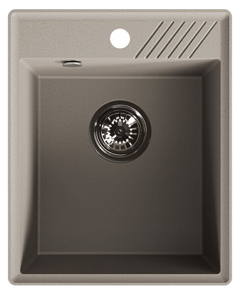 Laveo Hub, chiuvetă din granit cu 1 compartiment 394x485x204 mm, bej, LAV-SPH_410Y