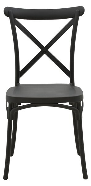 Set mobilier dining 3 piese Mercon Crossie, Antracit, 60x60x75 cm
