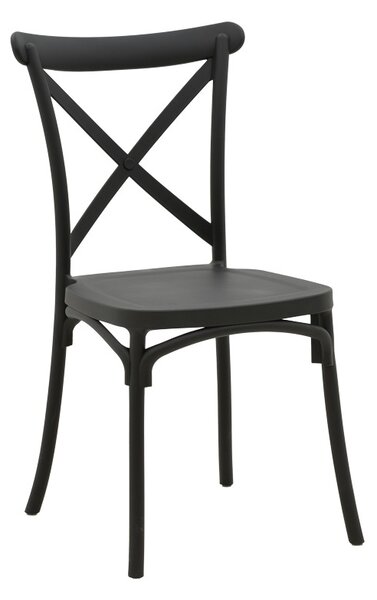 Set mobilier dining 3 piese Mercon Crossie, Antracit, 60x60x75 cm