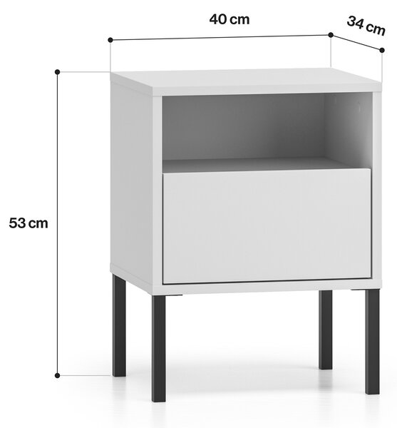 Noptieră cu sertar Harmona 40 cm - cașmir