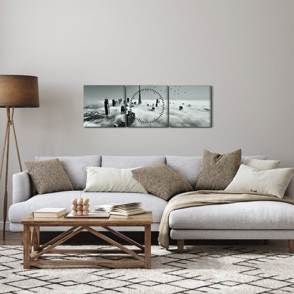 Tablou - Zgârie-nori, dubai (cu ceas) (90x30 cm)