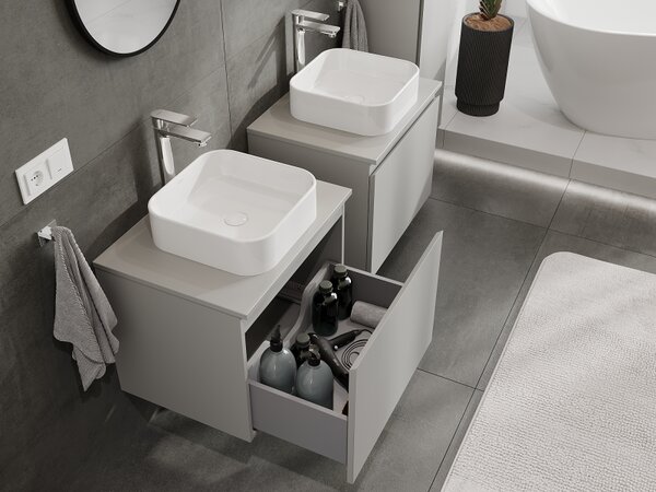 Mexen Orio, mobilier baie 60 cm, 1 sertar, gri mat, 91A10-06047-1-BF62