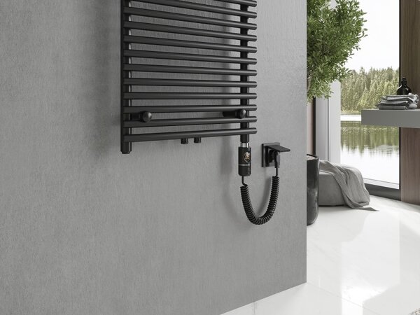 Mexen Sol, element electric de încălzire 1200x500 mm + tijă de încălzire 600 W, negru, W125-1200-500-2600-70