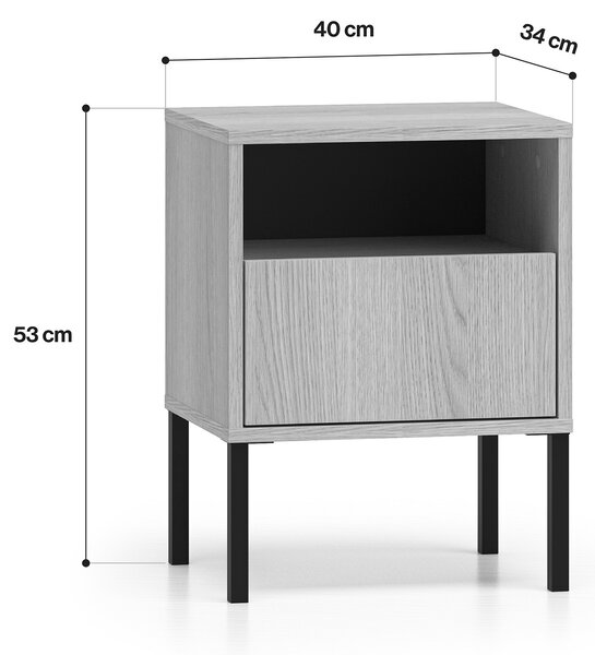 Noptieră cu sertar Harmona 40 cm - stejar lindberg