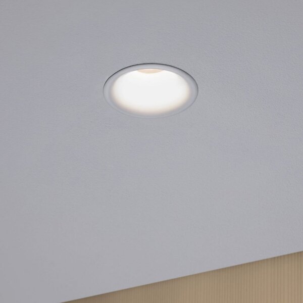 Paulmann lampă LED încastrată Cymbal 1x6,8W IP44, reglabil, Alb, Camera de zi / sufragerie, Plastic, Modern, Corpuri de iluminat încastrate rotunde