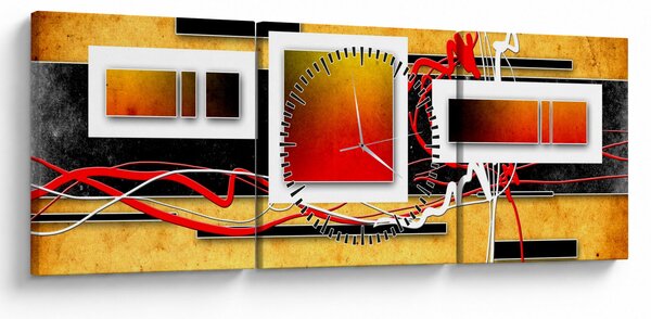Tablou - Abstract (cu ceas) (90x30 cm)