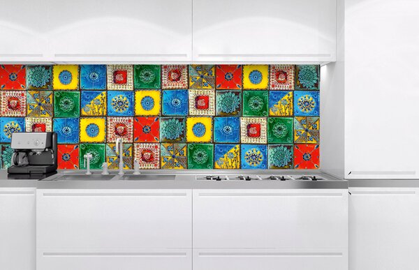 Fototapet pentru bucătărie - plăci lisabona 180 x 60 cm