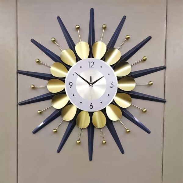 Ceas de perete, stil elegant, Metal, mecanism Silentios, D4185, 70 cm, Multicolor