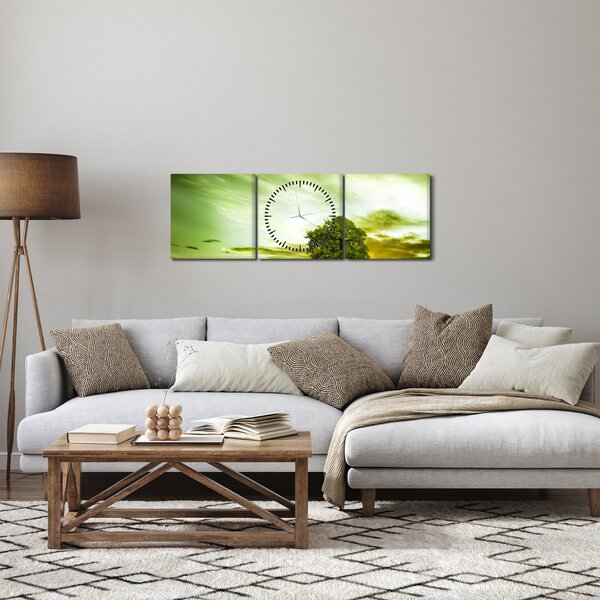 Tablou - Copacul vieții (cu ceas) (90x30 cm)