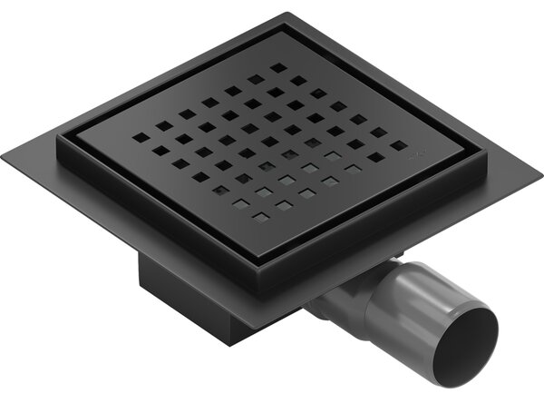 Mexen Flat-Q Rigolă de pardoseală pătrată M08 15 x 15 cm, negru - 1710515