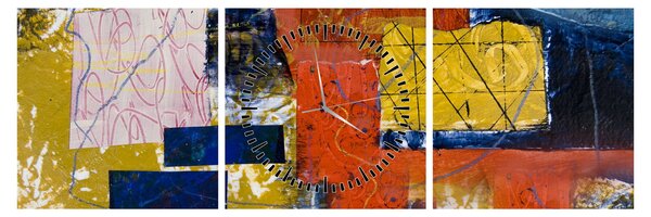 Tablou - Abstract (cu ceas) (90x30 cm)