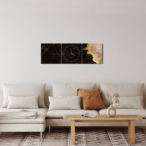Tablou - Marmură (cu ceas) (90x30 cm)